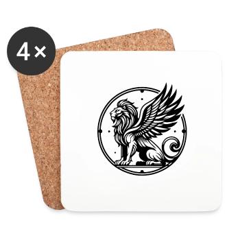Griffin - Coasters (set of 4) - white - Front