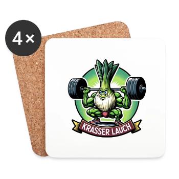 Krasser Lauch - Untersetzer (4er-Set) - Weiß - Vorne