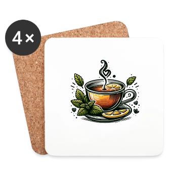 Tea - Coasters (set of 4) - white - Front