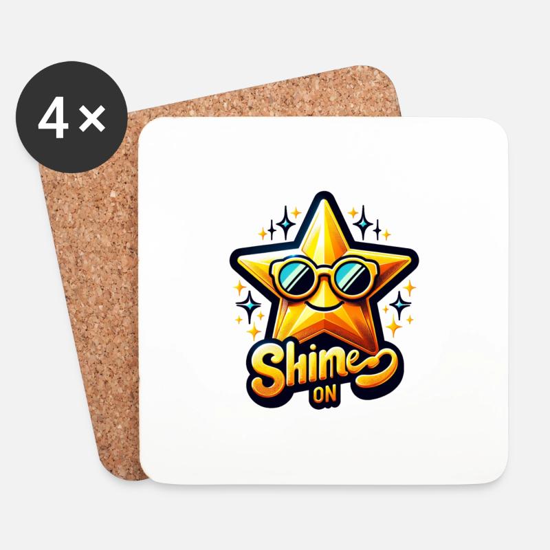 Shine on - Untersetzer (4er-Set) - Weiß