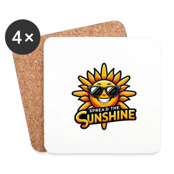 Spread the Sunshine - Coasters (set of 4) - white - Front