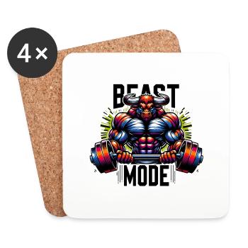 Monster Mode - Coasters (set of 4) - white - Front