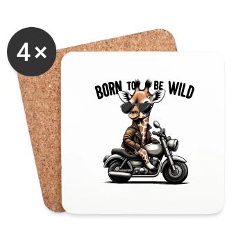 Geboren um wild zu sein. - Untersetzer (4er-Set) - Weiß - Vorne