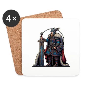 Ein starker Vikinger. - Untersetzer (4er-Set) - Weiß - Vorne