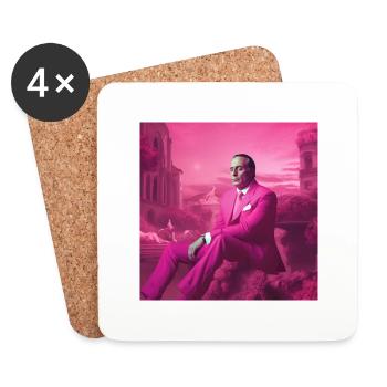 italian vaporwave 3 - Coasters (set of 4) - white - Front
