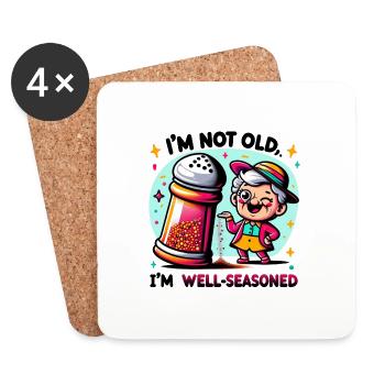 I'm not old. - Coasters (set of 4) - white - Front