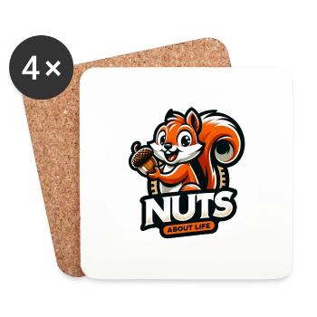 Nuts about Life - Untersetzer (4er-Set) - Weiß - Vorne