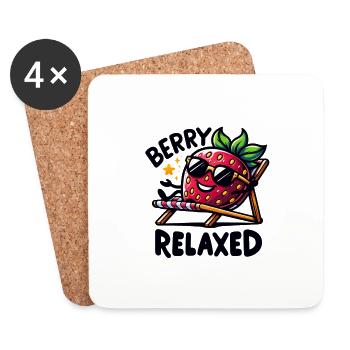 Berry Relaxed - Coasters (set of 4) - white - Front