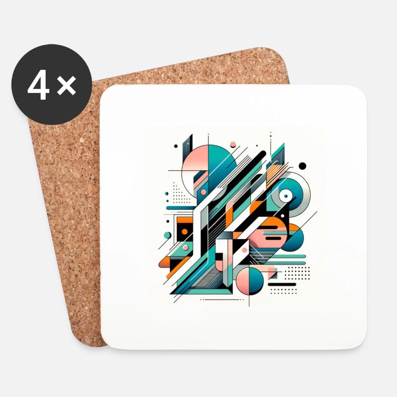 Modern Matrix - Coasters (set of 4) - white