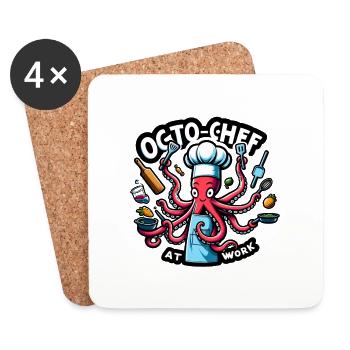 Octo Chef - Untersetzer (4er-Set) - Weiß - Vorne