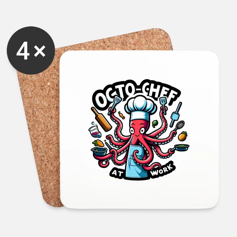 Octo Chef - Untersetzer (4er-Set) - Weiß