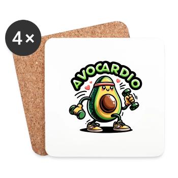 Avocardio - Untersetzer (4er-Set) - Weiß - Vorne