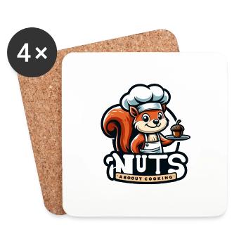 Nuts about Cooking - Untersetzer (4er-Set) - Weiß - Vorne