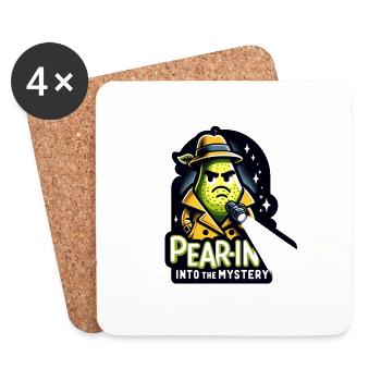 Pearin into the Mystery - Coasters (set of 4) - white - Front