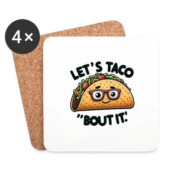 Permet à Taco de s’en sortir - Dessous de verre (lot de 4) - blanc - Devant