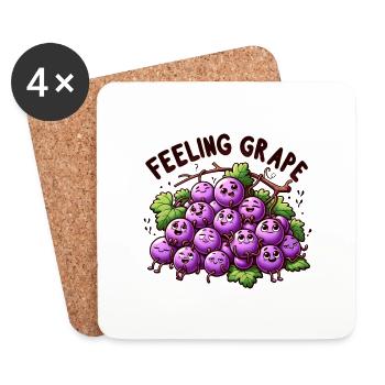 Feeling Grape - Untersetzer (4er-Set) - Weiß - Vorne