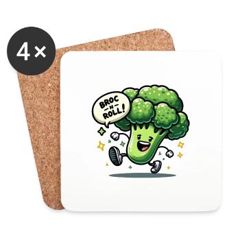 Broc N Roll - Dessous de verre (lot de 4) - blanc - Devant