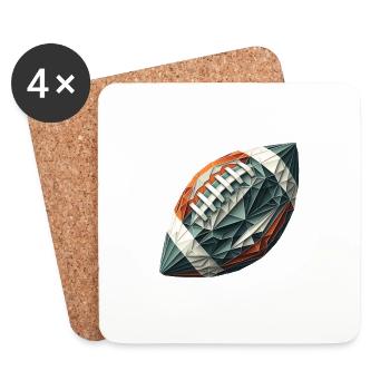 American Football - Untersetzer (4er-Set) - Weiß - Vorne
