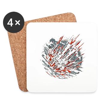 Barrage of Retribution - Coasters (set of 4) - white - Front