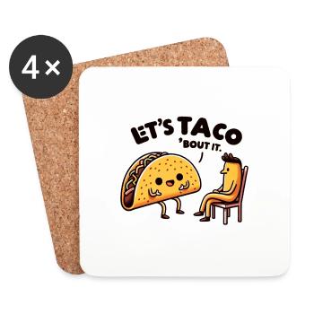 Lets Taco Bout It - Coasters (set of 4) - white - Front