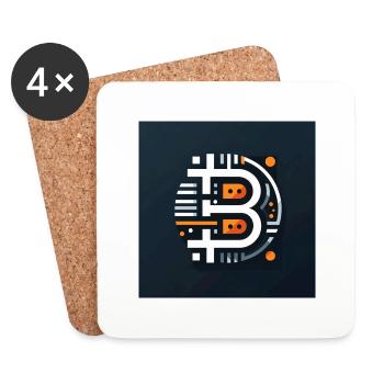 Bitcoin_Future - Untersetzer (4er-Set) - Weiß - Vorne