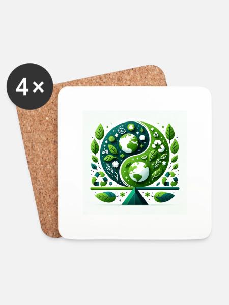 Eco design - Untersetzer (4er-Set) - Weiß
