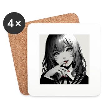 Killer Girl - Untersetzer (4er-Set) - Weiß - Vorne