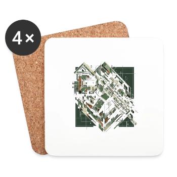 Tactical Precision Framework - Coasters (set of 4) - white - Front