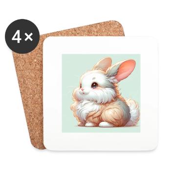 Rabbit - Untersetzer (4er-Set) - Weiß - Vorne