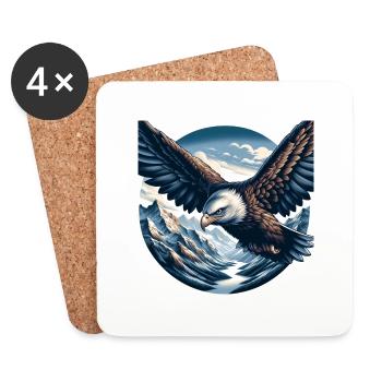 Aigle - Dessous de verre (lot de 4) - blanc - Devant