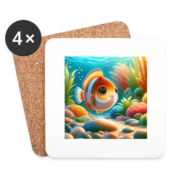 Sweet fish - Untersetzer (4er-Set) - Weiß - Vorne