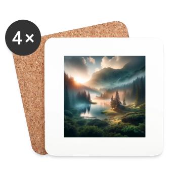 Sunrise - Untersetzer (4er-Set) - Weiß - Vorne