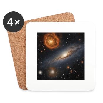 Galaxy - Untersetzer (4er-Set) - Weiß - Vorne