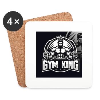 Gym King - Untersetzer (4er-Set) - Weiß - Vorne