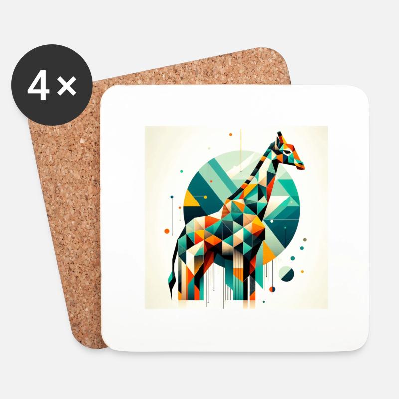 Geometric 1 - Coasters (set of 4) - white