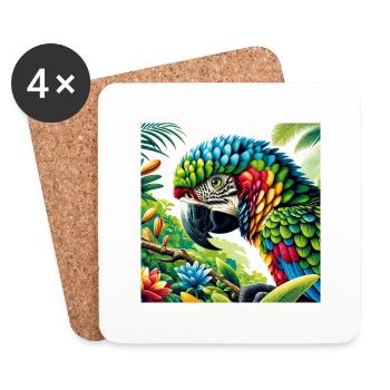 Parrot - Coasters (set of 4) - white - Front