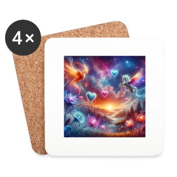 mystical creatures 1 - Untersetzer (4er-Set) - Weiß - Vorne