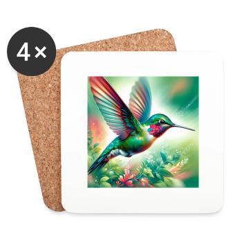 Hummingbird - Coasters (set of 4) - white - Front