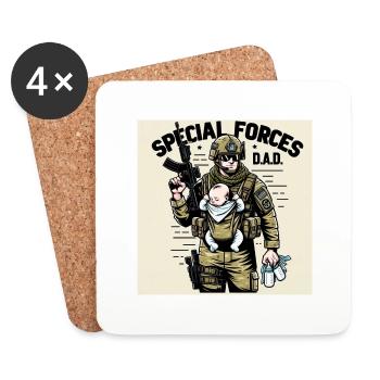 Special Forces: D.A.D. - Untersetzer (4er-Set) - Weiß - Vorne