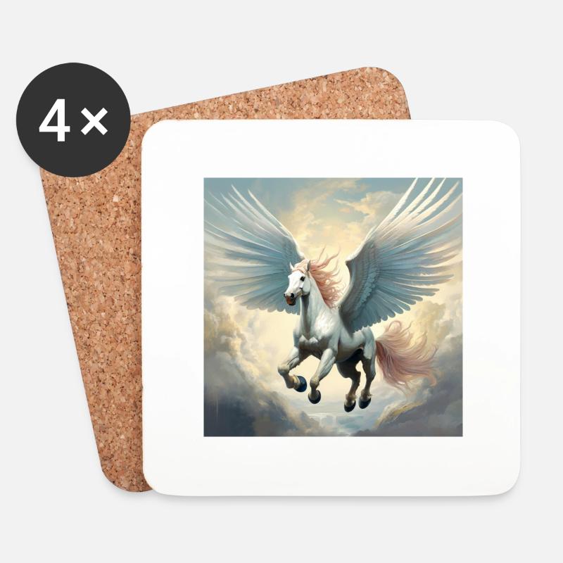 Pegasus - Untersetzer (4er-Set) - Weiß