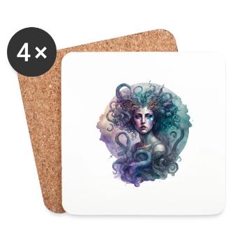 Medusa - Untersetzer (4er-Set) - Weiß - Vorne