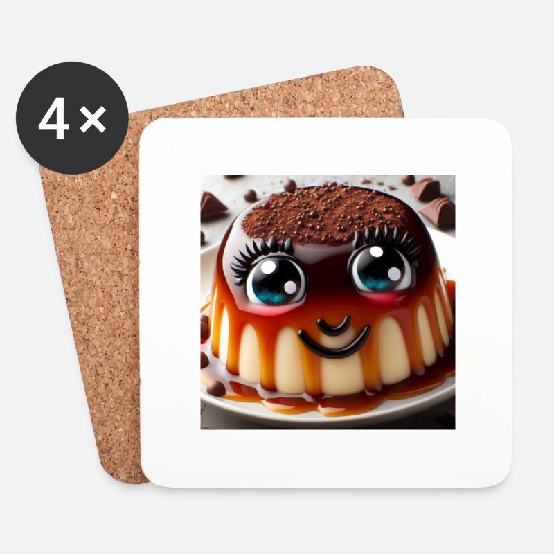 puddingface - Untersetzer (4er-Set) - Weiß