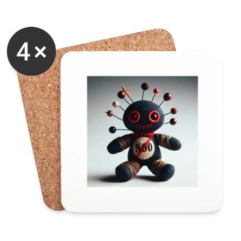 Voodoo püppi - Untersetzer (4er-Set) - Weiß - Vorne