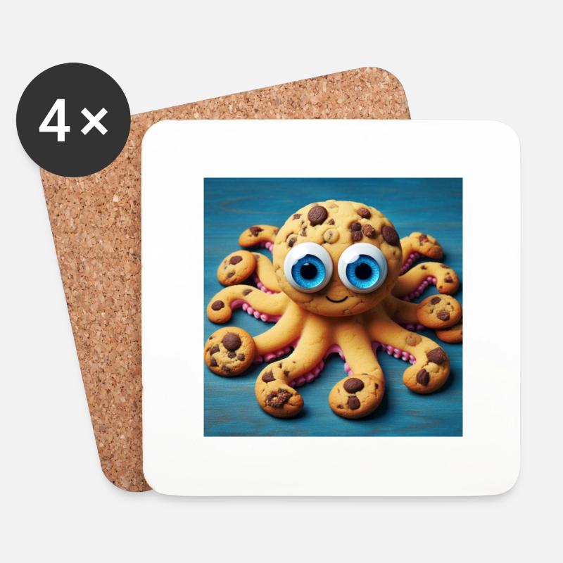 Cookiekrake - Untersetzer (4er-Set) - Weiß