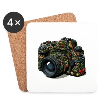 Naturdesign Kamera - Untersetzer (4er-Set) - Weiß - Vorne