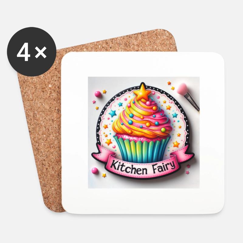 Cupcake Nr.1 - Untersetzer (4er-Set) - Weiß
