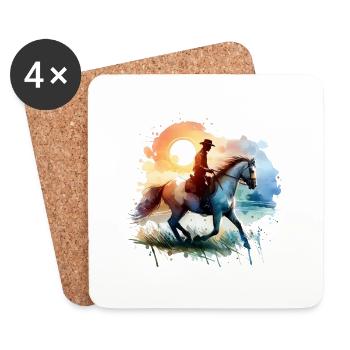 Cowboy Styles - Coasters (set of 4) - white - Front