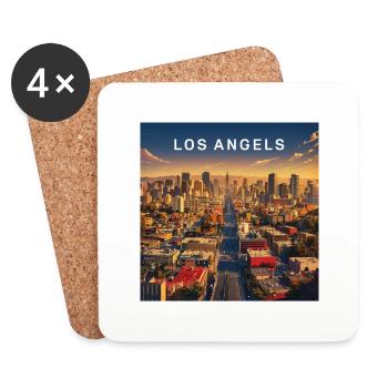 Los Angeles - Untersetzer (4er-Set) - Weiß - Vorne