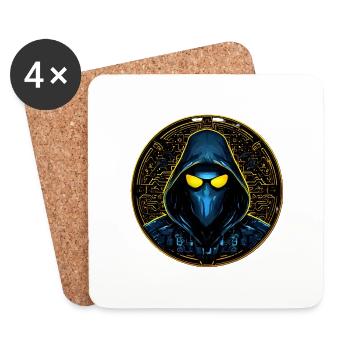 Swedish hacker emblem - Coasters (set of 4) - white - Front