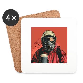 Paintball Coffee love - Untersetzer (4er-Set) - Weiß - Vorne
